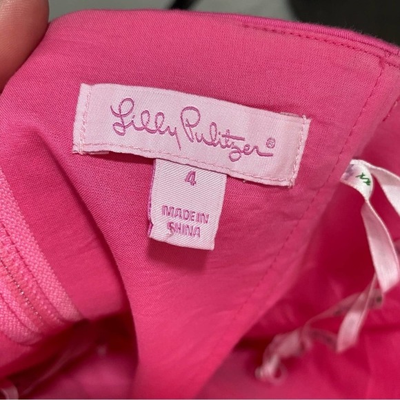 LILLY PULITZER Crystal Dress Hotty Pink Size 4 - Picture 4 of 9